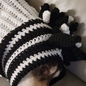 Crochet Zebra Dog Hat